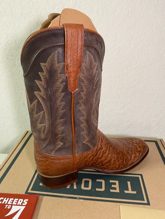 Tecovas The Weston Russet Smooth Ostrich Western Cowboy Boots Men\'s 9.5 D main image 4